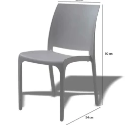 Sedia da giardino impilabile polipropilene giallo senape Tape Gihome®