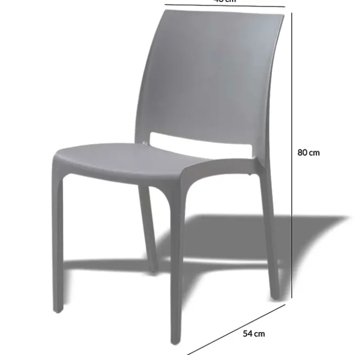 Sedia da giardino impilabile polipropilene giallo senape Tape Gihome®