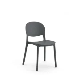 Sedia da giardino impilabile esterno in polipropilene grigio Pixel