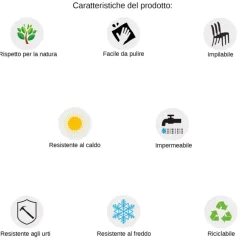 Sedia da pranzo impilabile moderna polipropilene grigio antracite Greta