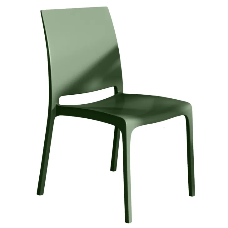 Sedia polipropilene impilabile verde Tape Gihome®