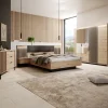 Set comodini 50x104h cm con cassetto rovere antracite Rubik