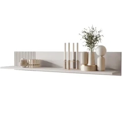 Set mobili soggiorno completo con frontali cannettati beige Ziggy 1