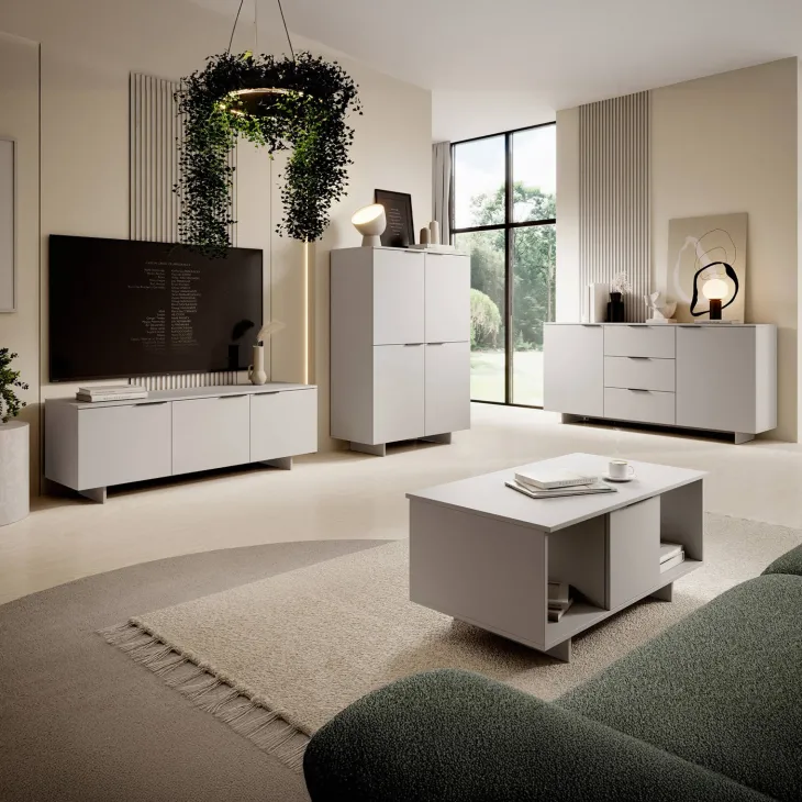 Set mobili soggiorno completo beige cashmere Stone