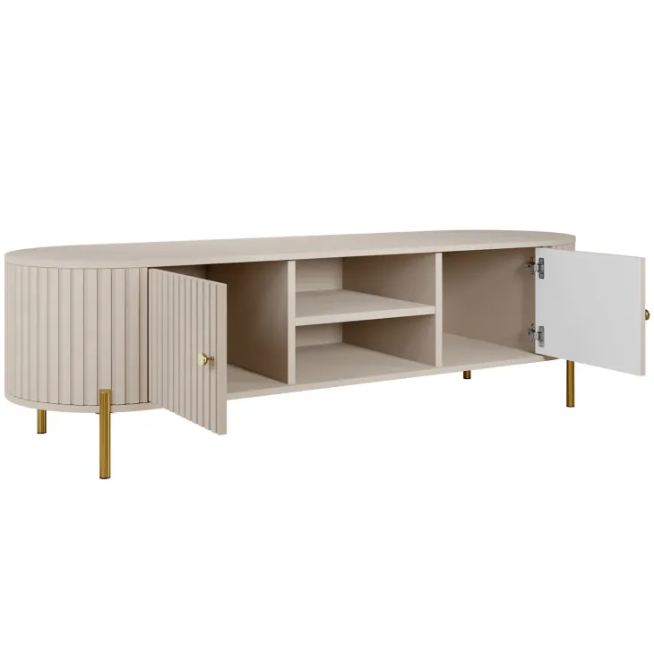 Set mobili soggiorno completo cannettato beige cashmere Zurik 2