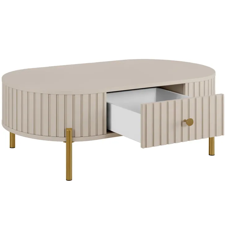 Set mobili soggiorno completo cannettato beige cashmere Zurik 2