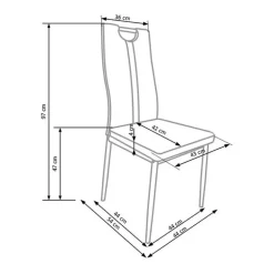 Set 4 sedie sala da pranzo moderne in ecopelle marrone con gambe in acciaio Ginevra Gihome®