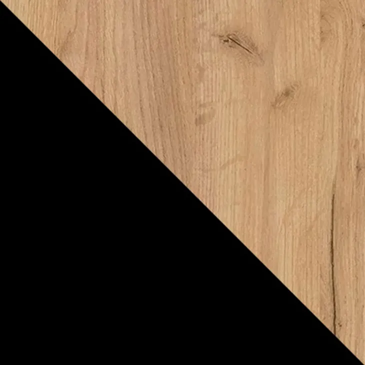 Tavolino da salotto 75x75cm design moderno rovere nero Elisera