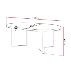 Tavolino da salotto 110x65cm rovere Elden