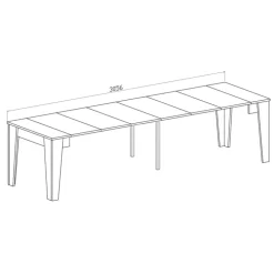 Tavolo 54/306cm consolle allungabile rovere chiaro Grace Gihome®