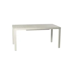 Tavolo da giardino allungabile 160/240x90cm in alluminio bianco Brezza