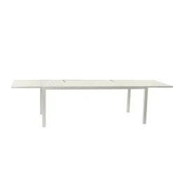 Tavolo da giardino allungabile 200/300x100cm in alluminio bianco Brezza