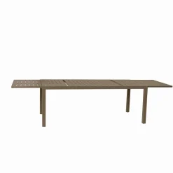 Tavolo da giardino allungabile 200/300x100cm in alluminio tortora Brezza