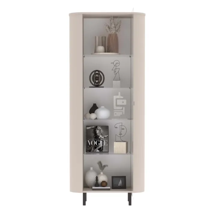 Vetrinetta 80x200h cm 1 anta beige cashmere Lucrezia